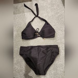 Lands End ribbed bikini set. Size 10 bottom, size 6 top.